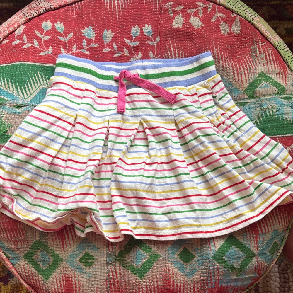 Mini Boden Multicolor Striped Skort